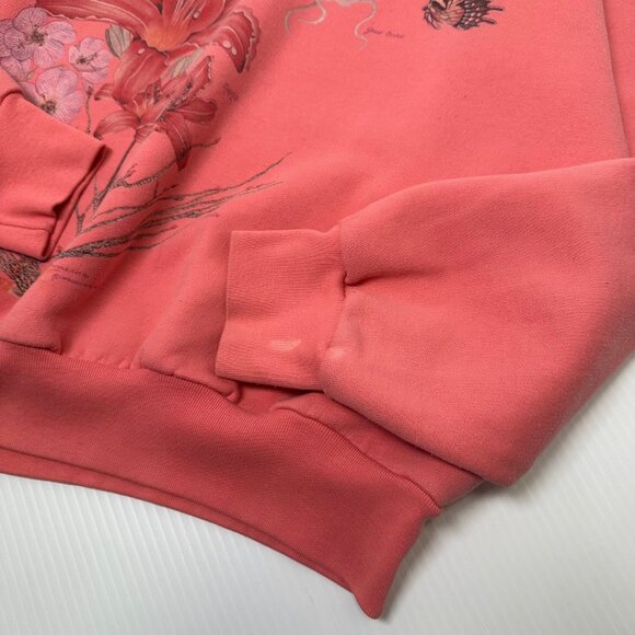 Vintage Harlequin Nature Flowers Art Crewneck M - Picture 5 of 5